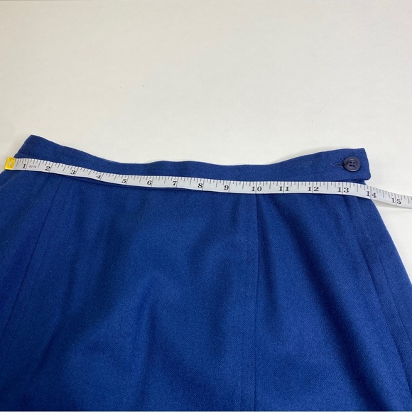 Pendleton Wool Blue Pencil Straight Midi Skirt size 10 - Picture 8 of 9
